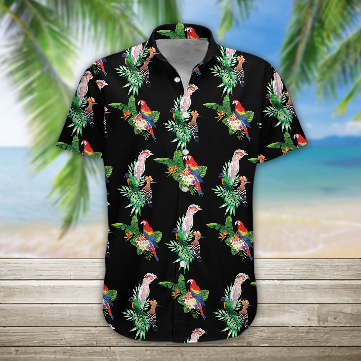 3D Parrot Hawaii Shirt - Sneakess