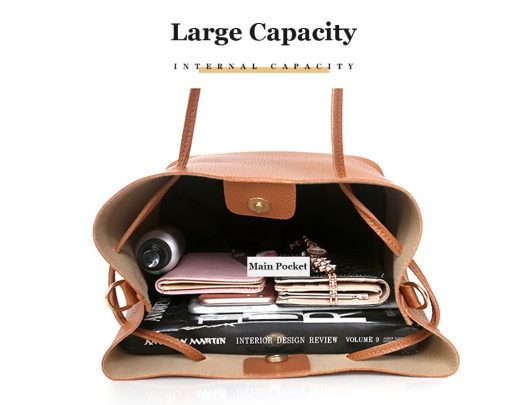 SK036 Luxury Handbag With Free Matching Wallet - Image 6