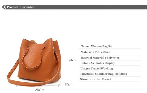 SK036 Luxury Handbag With Free Matching Wallet - Image 7