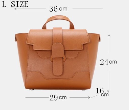 Fashionable Leather Cowhide One Shoulder Handbag - Image 7