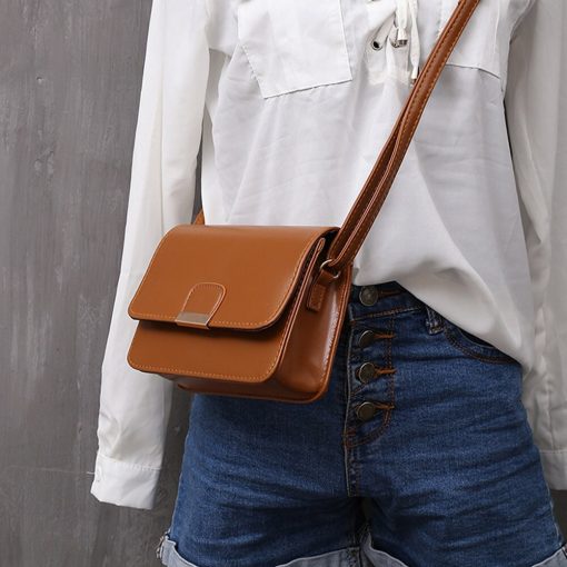 SK041 Women's Fashion Leather Simple Handbag - Image 4