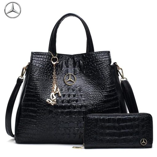 MCD Crocodile Leather Handbag With Free Matching Wallet - Image 3