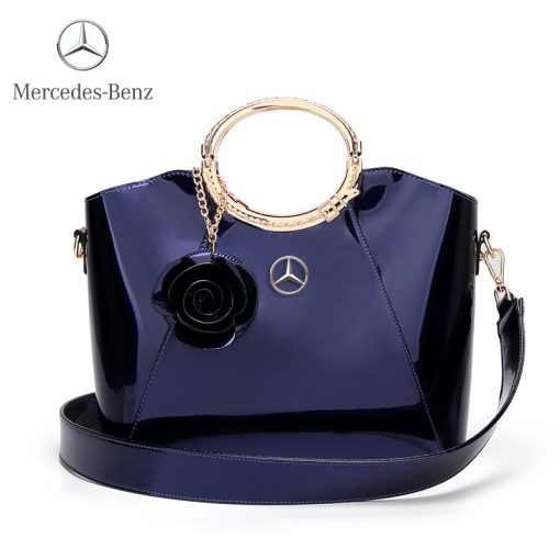 MCD Bright Lacquered Platinum Leather Bag - Image 3