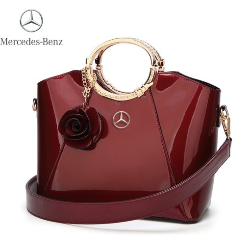 MCD Bright Lacquered Platinum Leather Bag - Image 4