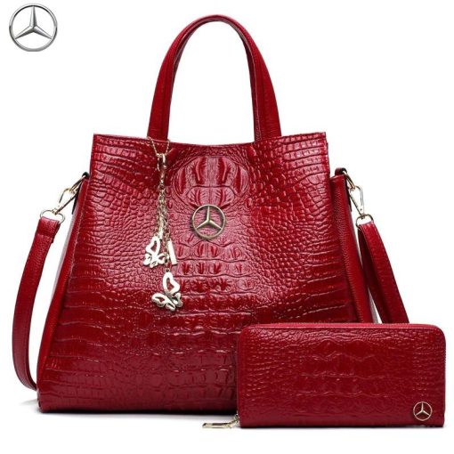 MCD Crocodile Leather Handbag With Free Matching Wallet - Image 5