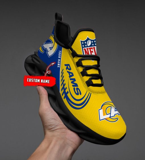 Los Angeles Rams Shoes Custom Max Soul Shoes V06 - Image 3