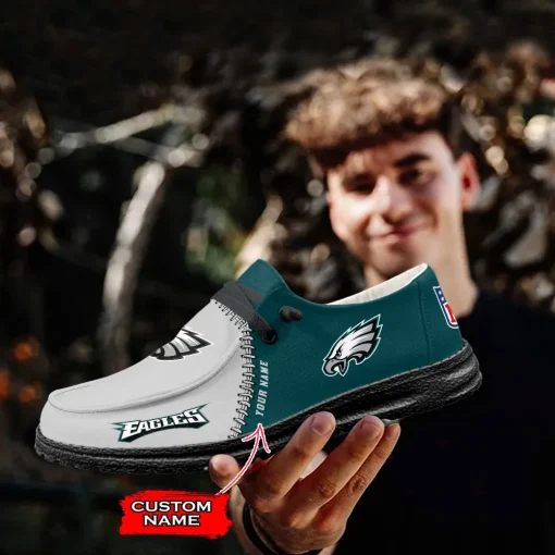 Philadelphia Eagles Hey Dude Custom Name Shoes V10 - Image 3