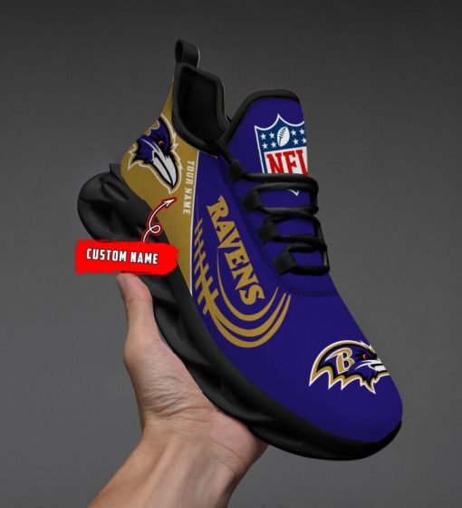 Baltimore Ravens Shoes Custom Max Soul Shoes V06 - Image 3