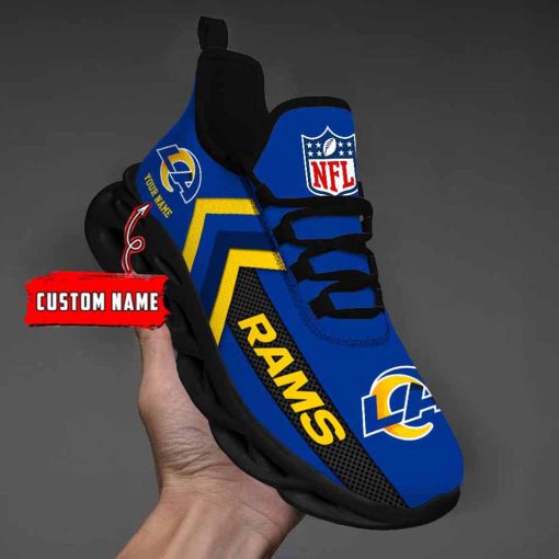 Los Angeles Rams Custom Name Max Soul Shoes V08 - Image 3
