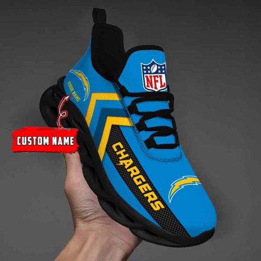 Los Angeles Chargers Custom Name Max Soul Shoes V08 - Image 3
