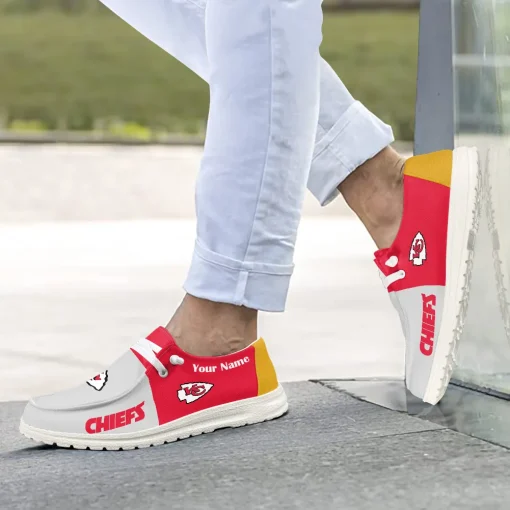 Kansas City Chiefs Hey Dude Custom Name Shoes V10 - Image 4