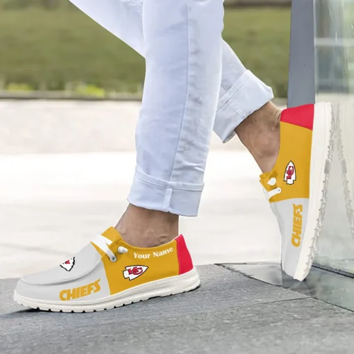 Kansas City Chiefs Hey Dude Custom Name Shoes V15 - Image 4