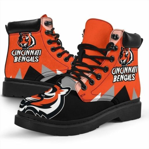 Cincinnati Bengals Vegan Leather Custom Boot Shoes V01 - Image 2