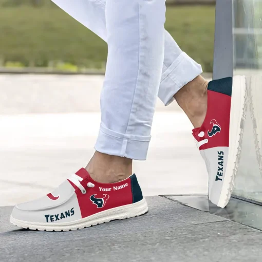 Houston Texans Hey Dude Custom Name Shoes V10 - Image 5