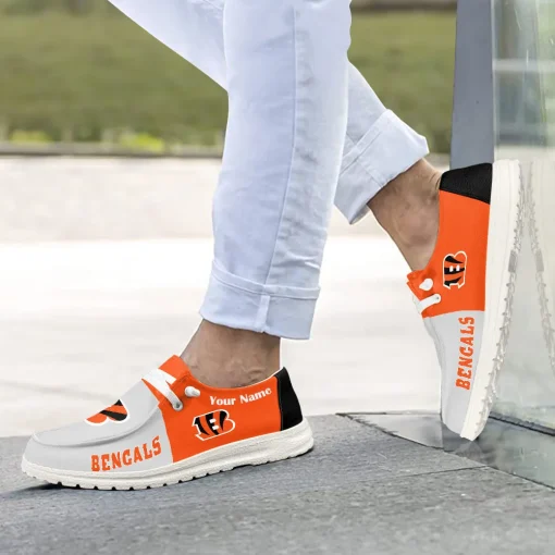 Cincinnati Bengals H-Dude Custom Name Shoes V10 - Image 4