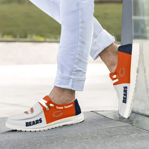 Chicago Bears Hey Dude Custom Name Shoes V10 - Image 4