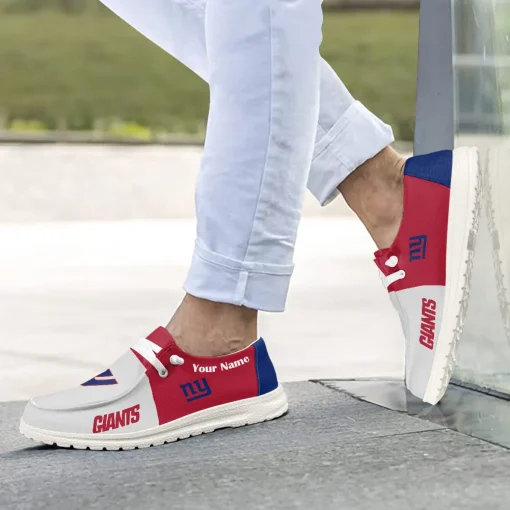 New York Giants Hey Dude Custom Name Shoes V10 - Image 4