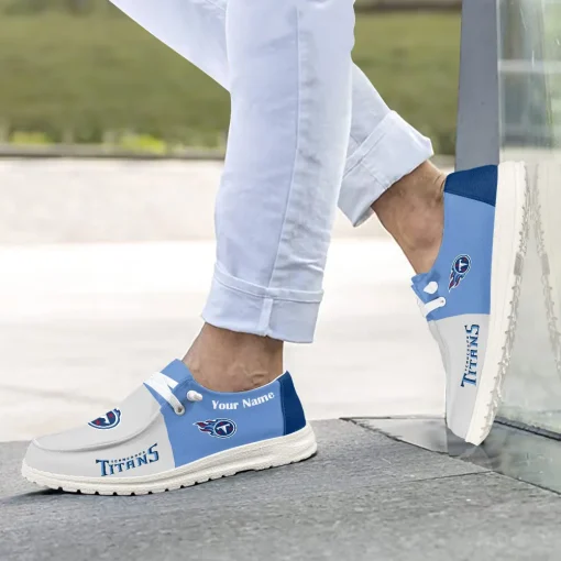 Tennessee Titans Hey Dude Custom Name Shoes V10 - Image 4