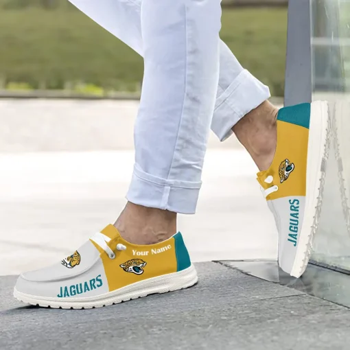 Jacksonville Jaguars Hey Dude Custom Name Shoes V10 - Image 4