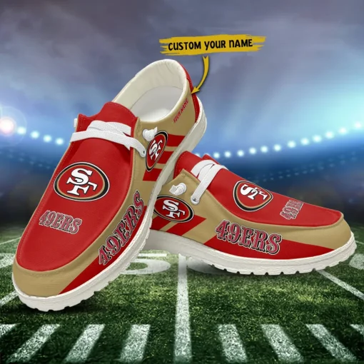 San Francisco 49ers Hey Dude Custom Name Shoes V20 - Image 3