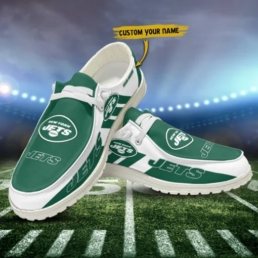 New York Jets Hey Dude Custom Name Shoes V15 - Image 3