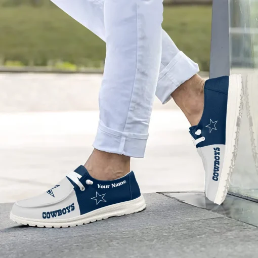Dallas Cowboys Hey Dude Custom Name Shoes V10 - Image 4