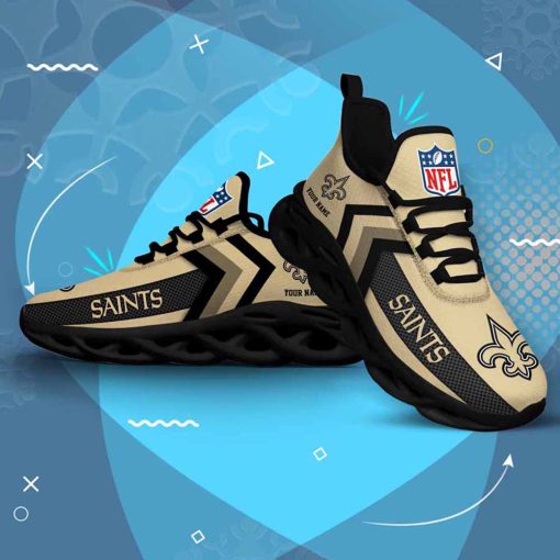 New Orleans Saints Custom Name Max Soul Shoes V08 - Image 5
