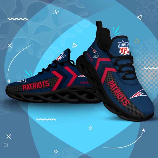 New England Patriots Custom Name Max Soul Shoes V08 - Image 3
