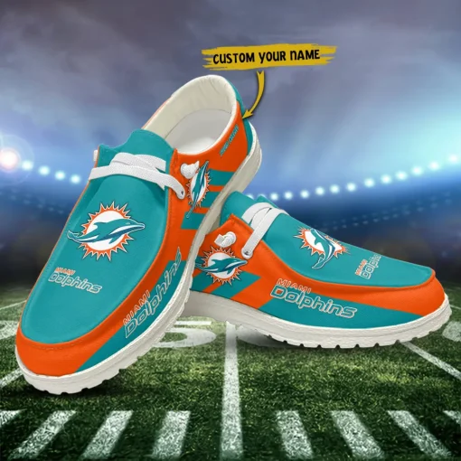 Miami Dolphins Hey Dude Custom Name Shoes V15 - Image 3