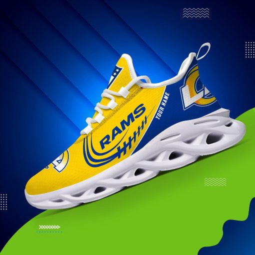 Los Angeles Rams Shoes Custom Max Soul Shoes V06 - Image 8