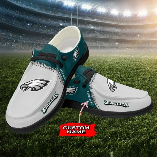 Philadelphia Eagles Hey Dude Custom Name Shoes V10 - Image 7