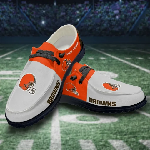 Cleveland Browns Hey Dude Custom Name Shoes V10 - Image 3