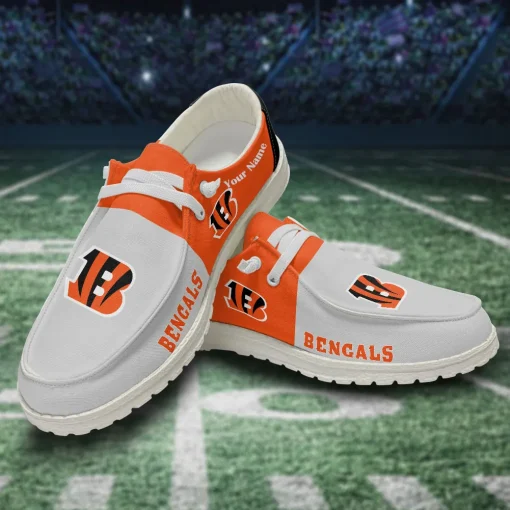 Cincinnati Bengals H-Dude Custom Name Shoes V10 - Image 3