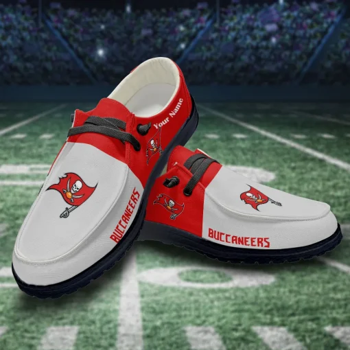 Tampa Bay Buccaneers Hey Dude Custom Name Shoes V10 - Image 3