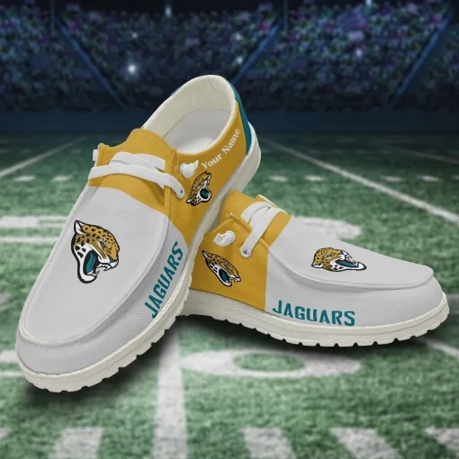 Jacksonville Jaguars Hey Dude Custom Name Shoes V10 - Image 3