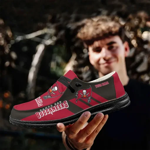 Tampa Bay Buccaneers Hey Dude Custom Name Shoes V15 - Image 5