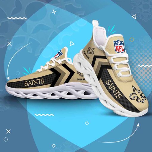 New Orleans Saints Custom Name Max Soul Shoes V08 - Image 4