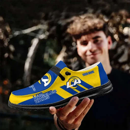 Los Angeles Rams Hey Dude Custom Name Shoes V10 - Image 7