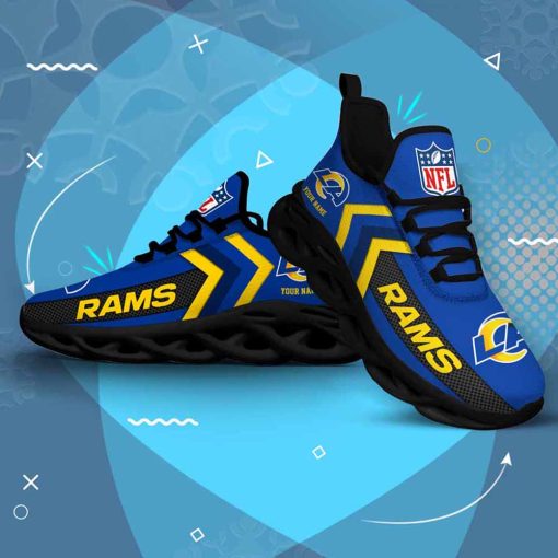 Los Angeles Rams Custom Name Max Soul Shoes V08 - Image 5