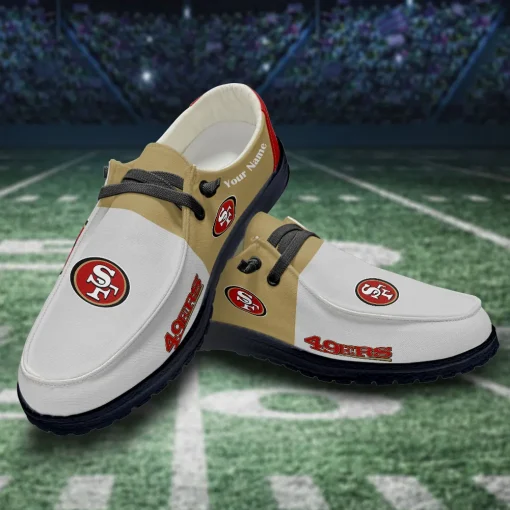 San Francisco 49ers Hey Dude Custom Name Shoes V10 - Image 3