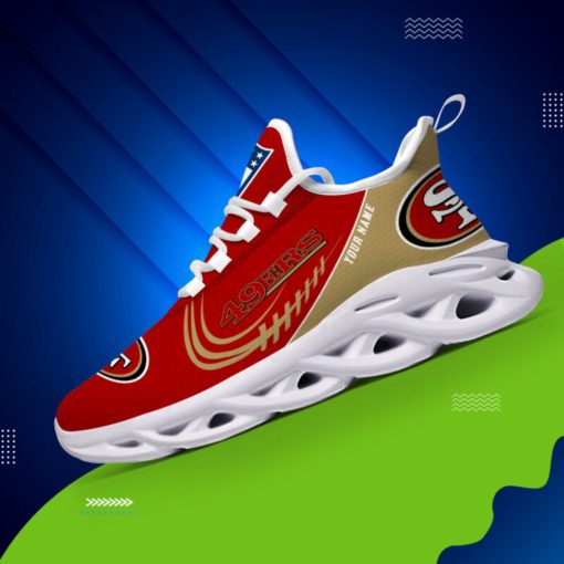 San Francisco 49ers Shoes Max Soul Custom Name V22 - Image 8