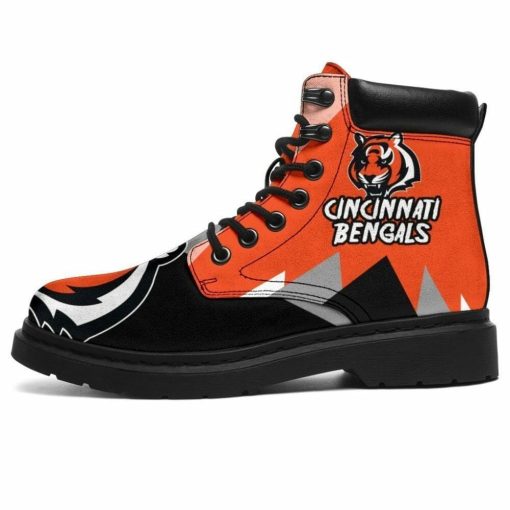 Cincinnati Bengals Vegan Leather Custom Boot Shoes V01 - Image 4