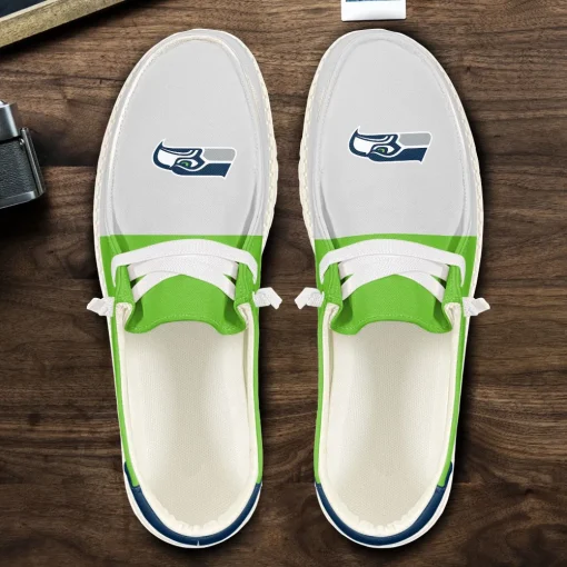 Seattle Seahawks Hey Dude Custom Name Shoes V10 - Image 5