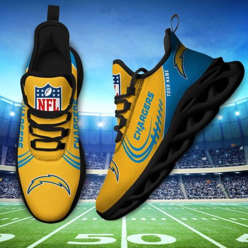 Los Angeles Chargers Shoes Custom Max Soul Shoes V06 - Image 7