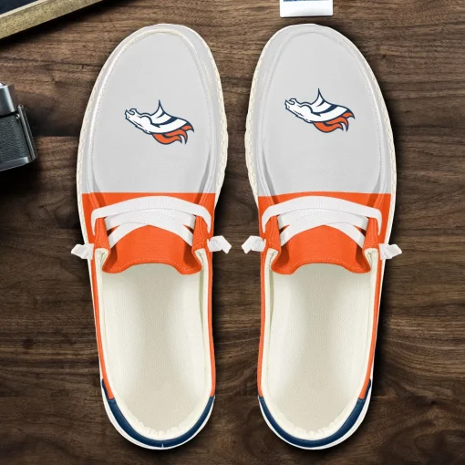 Denver Broncos Hey Dude Custom Name Shoes V10 - Image 5