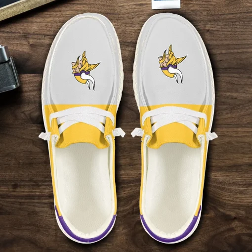 Minnesota Vikings Hey Dude Custom Name Shoes V10 - Image 5
