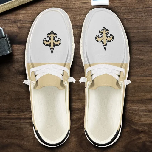 New Orleans Saints Hey Dude Custom Name Shoes V10 - Image 5