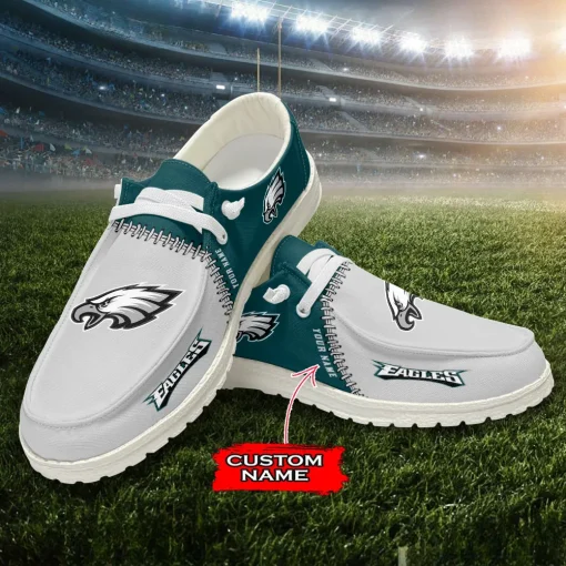 Philadelphia Eagles Hey Dude Custom Name Shoes V10 - Image 6