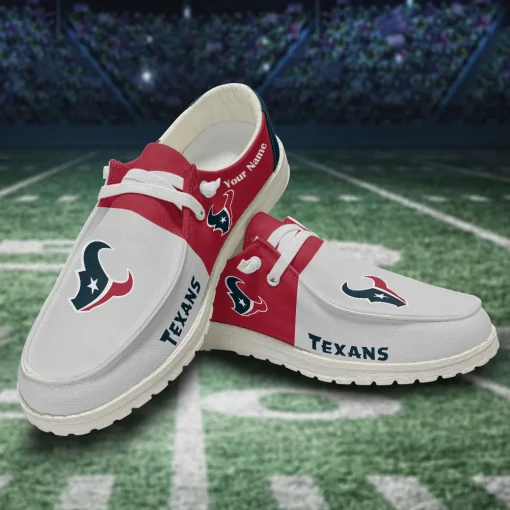 Houston Texans Hey Dude Custom Name Shoes V10 - Image 3