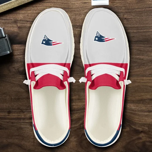 New England Patriots Hey Dude Custom Name Shoes V10 - Image 5